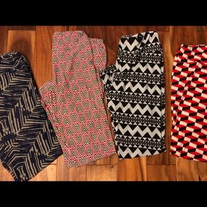 Lot of 4 Lu LaRoe T&C leggings